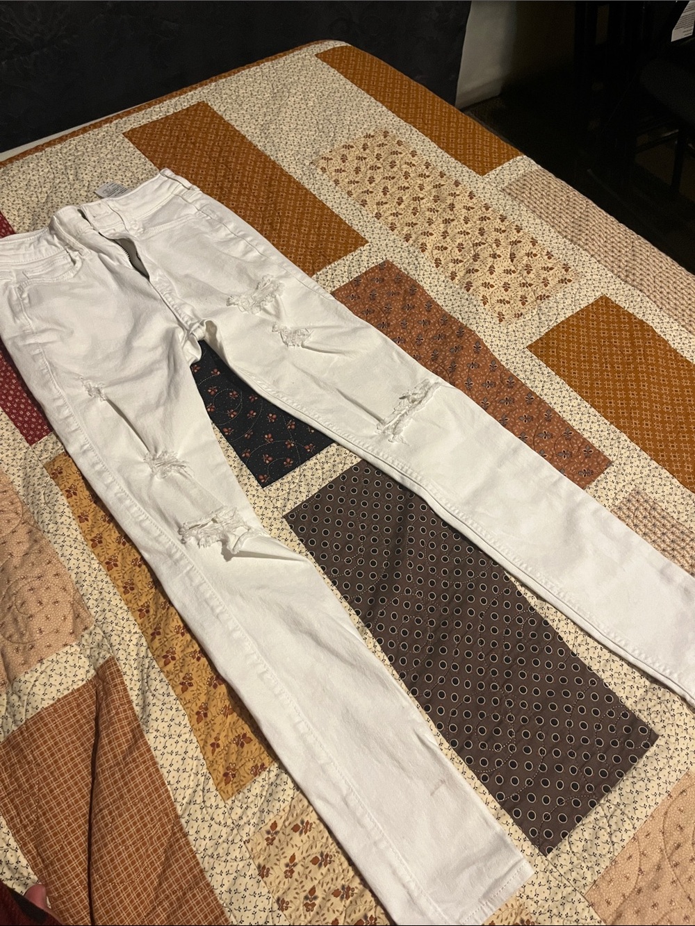 Hollister White High-Rise Super Skinny Jeans